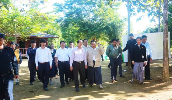 緬甸聯邦共和國商務部部長一行考察密支那經濟開發(fā)區(qū)項目情況
